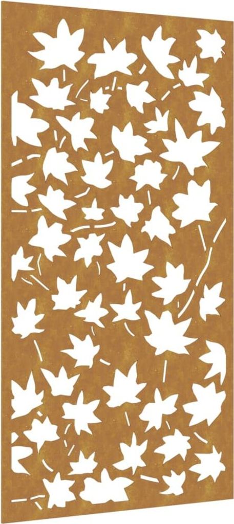 vidaXL Garten-Wanddeko 105x55 cm Cortenstahl Ahornblatt-Design
