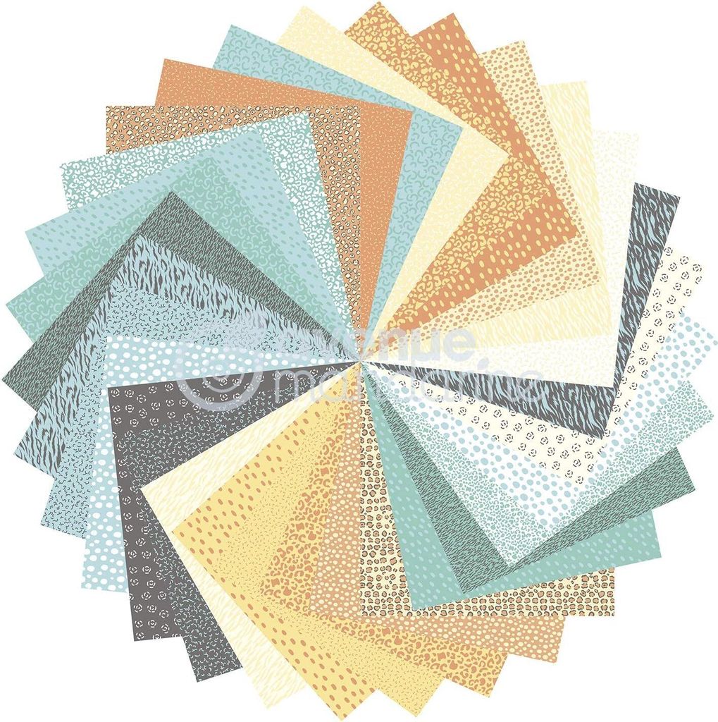 My Mandarine Faltpapier Tiere 20x20 cm 70 g/qm Origami Bastelpapier Set