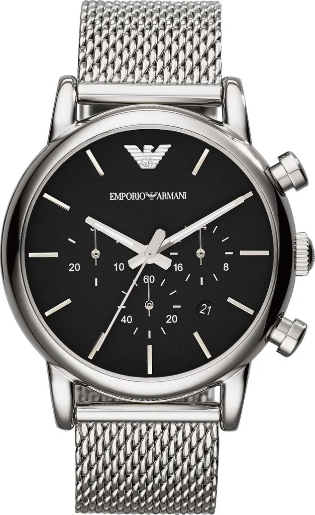 Orologio Uomo Emporio Armani AR1811: Eleganza Mesh e Cronografo Nero