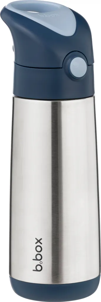 B.Box Borraccia Termica 500ml Midnight: Thermos con Cannuccia per Scuola