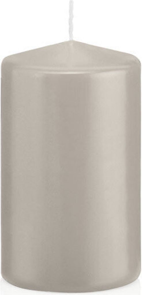 Stumpenkerzen Zinn Grau 150 x Ø 48 mm, 24 Stück