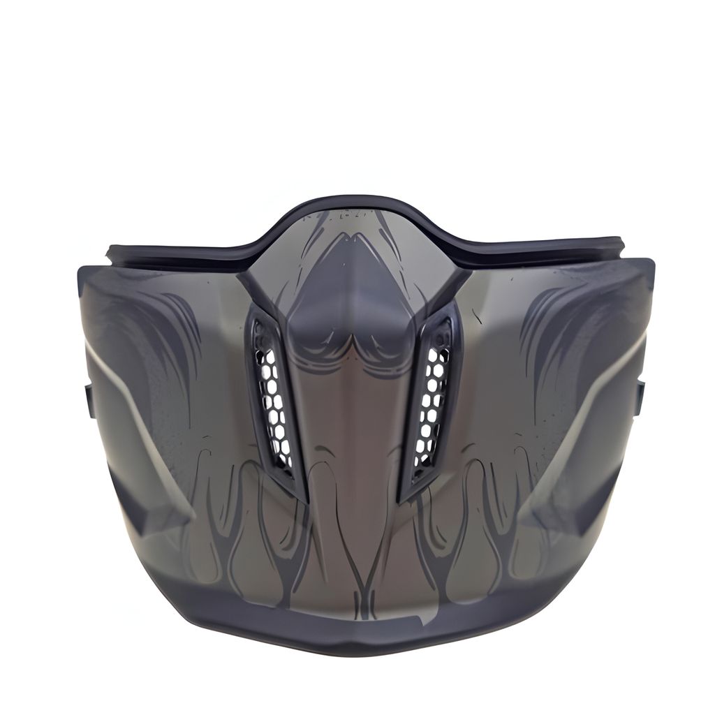 Kinnteil MT Helmets Streetfighter Darkness schwarz „Click“