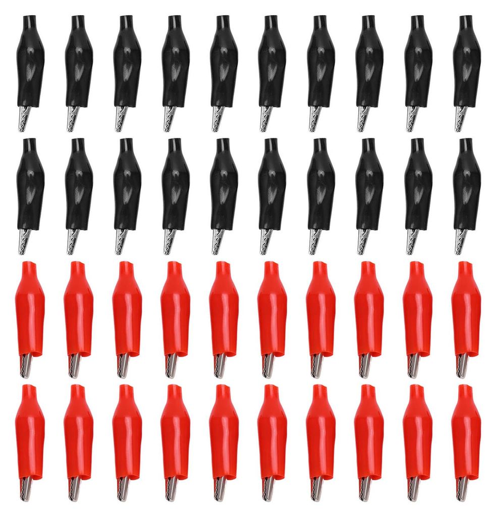 20 Paar elektrische Prüfklemmen, Einhand-Batterieladegeräte-Klemmen, elektrisches Sortiment, Ladeklemmen für Stromtests
