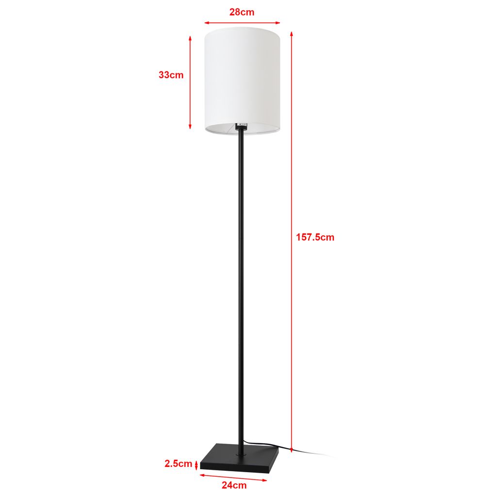Stojací lampa 'Solna' 1 x E27 kovové stínidlo z textilu 158 Obrázek produktu 3