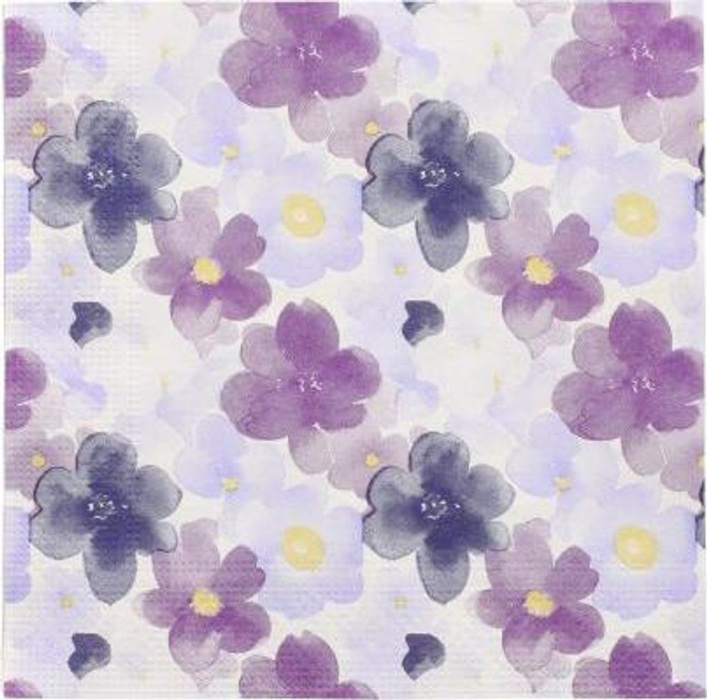 Servietten, 3-lagig 1/4-Falz 33 cm x 33 cm "Aquarell Produktbild 