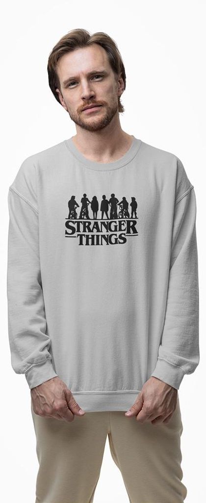 D&B Design Uni Pullover SWMO00082 Stranger Things HellGrau-Größe M
