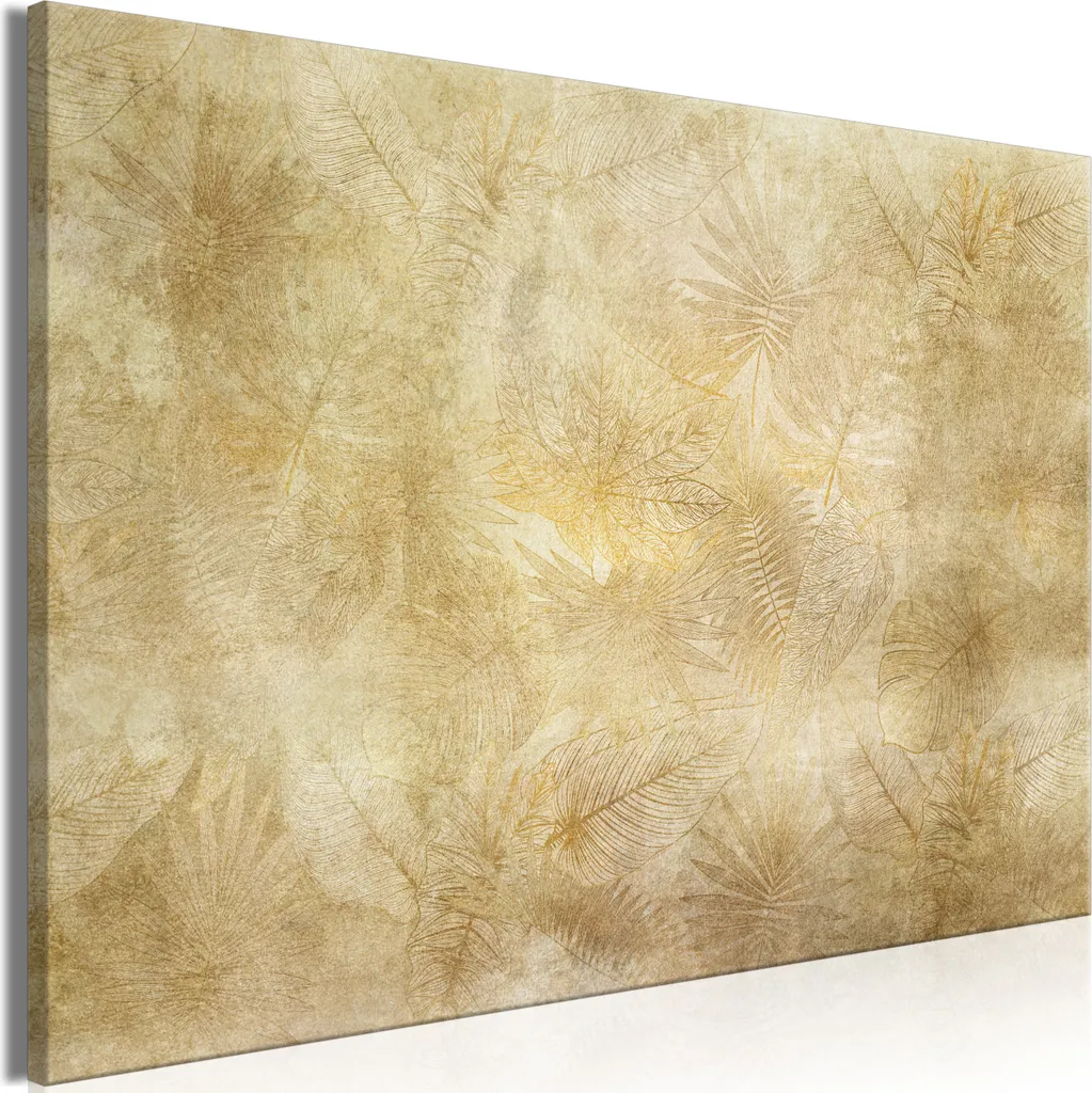 Quadro Astratto Foglie d'Epoca 60x40 cm - Stampa Tela Professionale