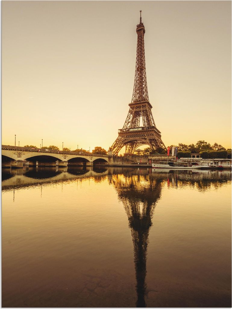 ARTland Wandbild Alu für Innen & Outdoor Paris Eiffelturm V Größe: 30x40 cm