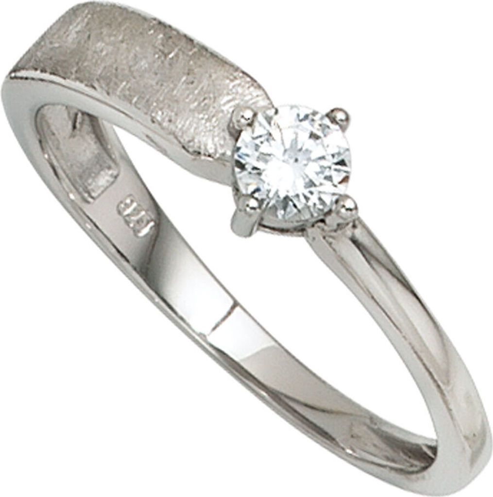 Damenring Ring aus 925 Silber Sterlingsilber mit Zirkonia klassisch Innenumfang 50mm Ø15.9mm