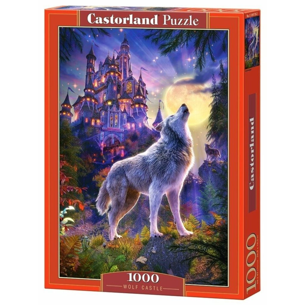 Puzzle 1000T Wolf im Mondschein Castorland Produktbild 