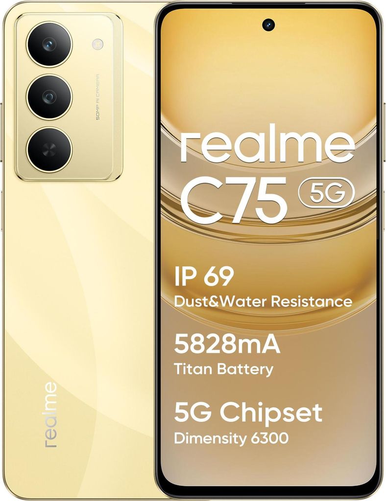 realme C75 5G, MediaTek Dimensity, 8 GB, 256 GB, 50 MP, Produktbild 