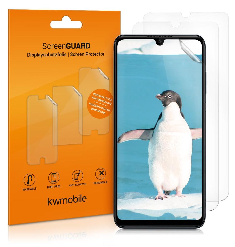 kwmobile 3X Displayschutzfolie kompatibel mit Huawei P30 Lite Folie - klare Schutzfolien Set in transparent