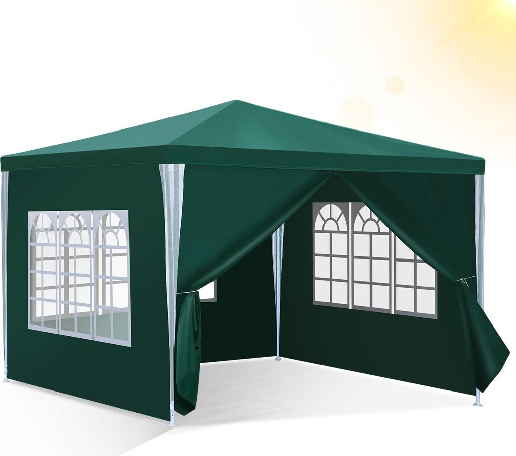 TolleTour tuinhuis van 3 x 3 meter met 4 zijpanelen, een Productafbeelding 