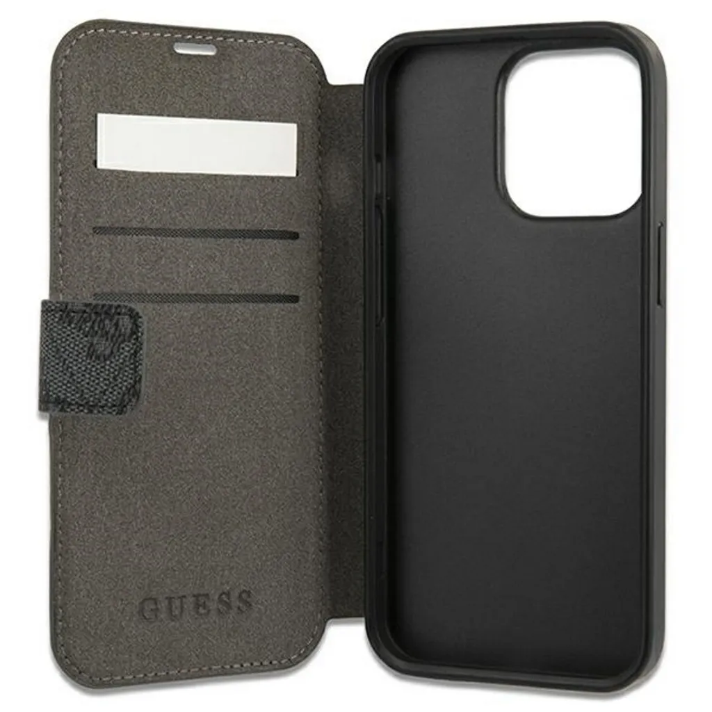 Cover Guess iPhone 13 Mini Grigia - Custodia Libro Portafoglio Ecopelle - 12