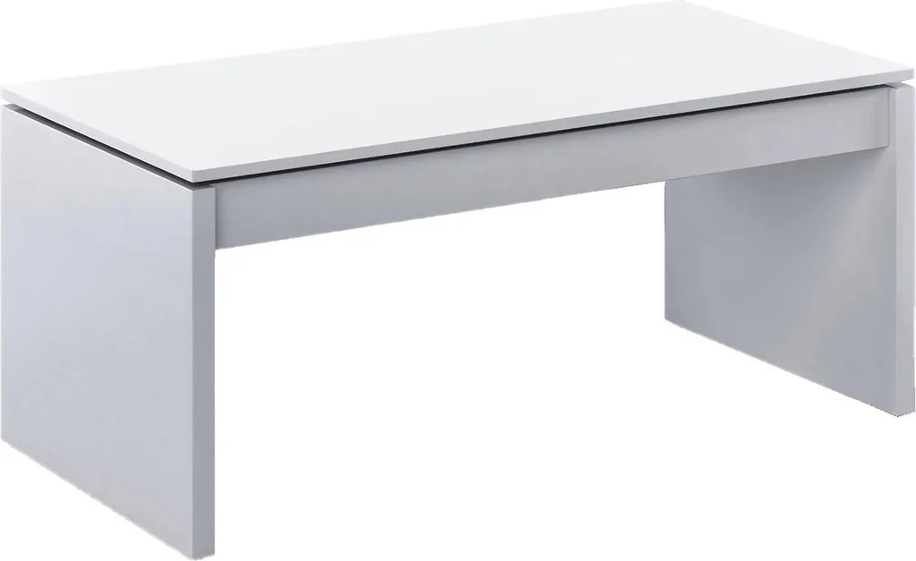 Table basse Adrina blanc brillant 102x43x50 cm : gagnez en luminosité