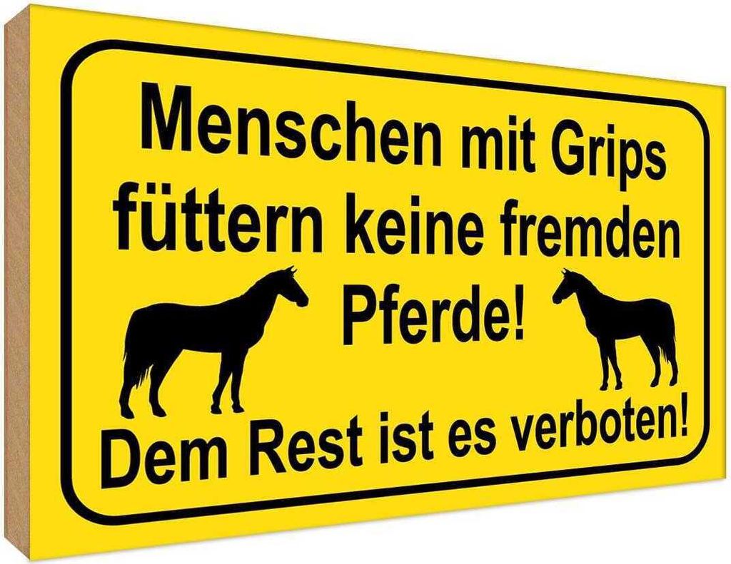 vianmo Holzschild 30x40 cm keine fremden Pferde füttern Warnschild Hinweisschild