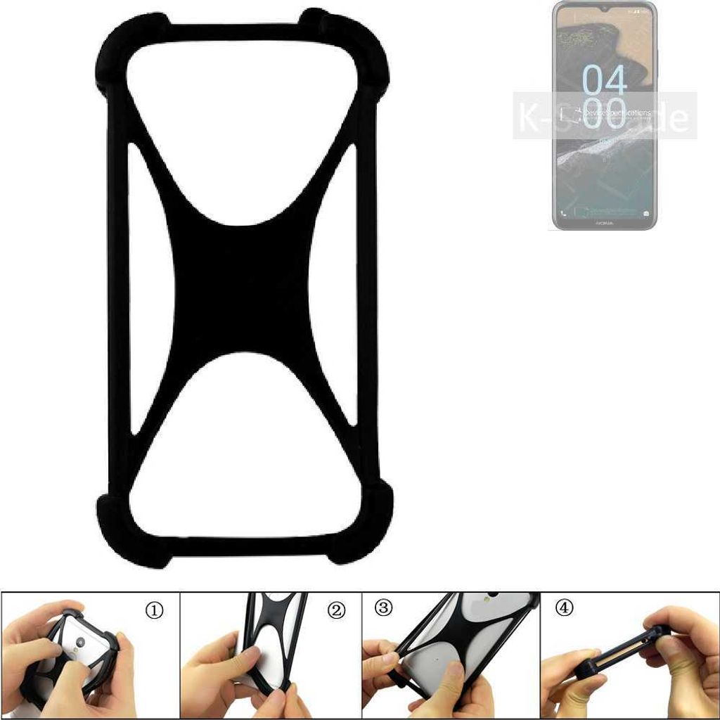 K-S-Trade Handy-Hülle Schutz-Hülle kompatibel mit Nokia G400 5G Silikon Bumper TPU Softcase Smartphone Stoßschutz, schwarz
