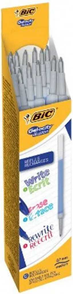 Stylo Gel Effaçable BIC Gel-ocity Fini les Ratures Pack de 12 Bleu