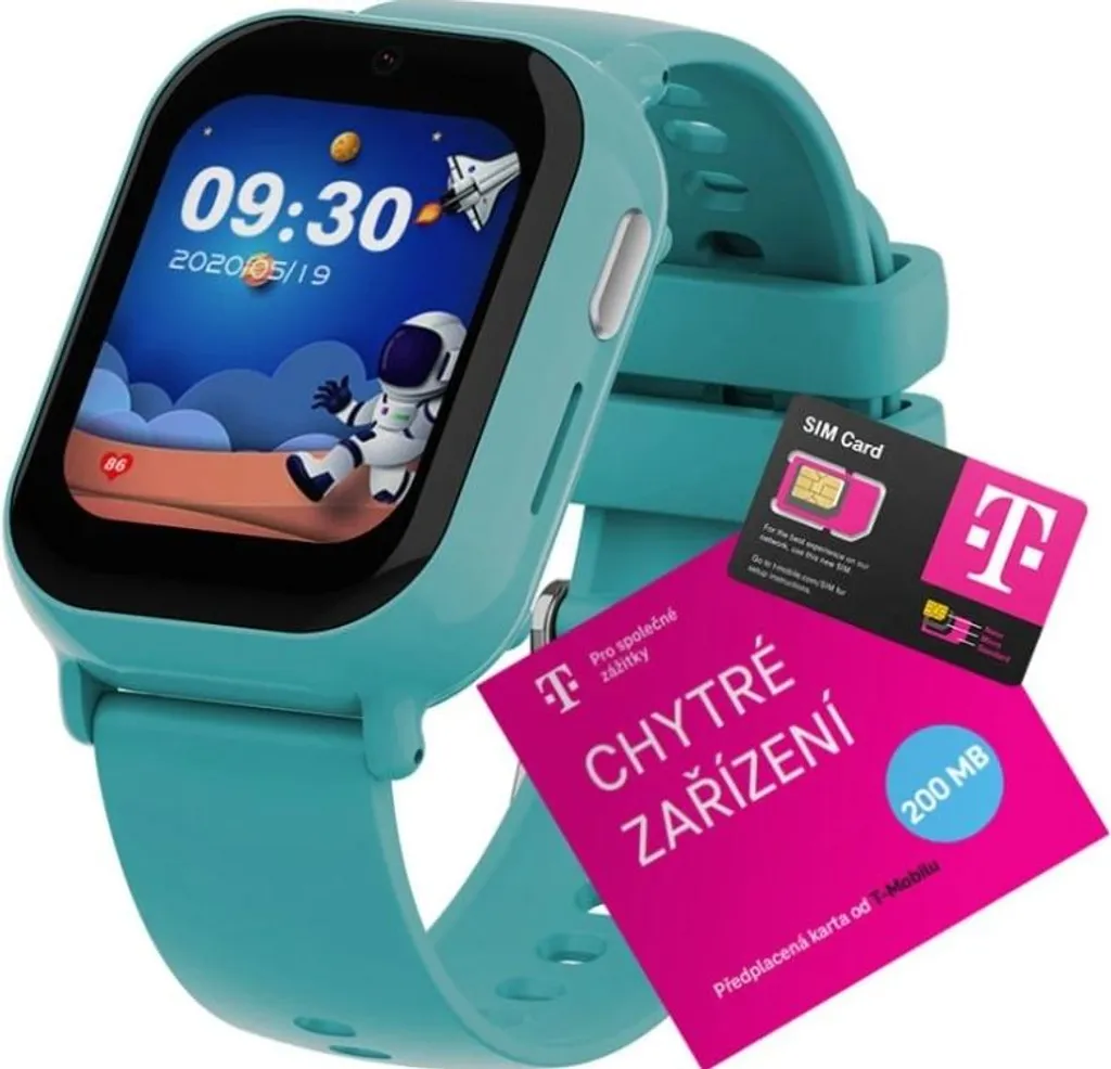 Montre GPS enfant CARNEO GuardKid+ 4G TINY avec appel vidéo bleu