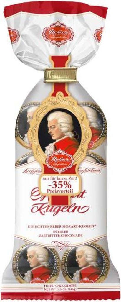 Mozart Kugeln mit allerfeinster Alpenmilch Schokolade 160g Produktbild 