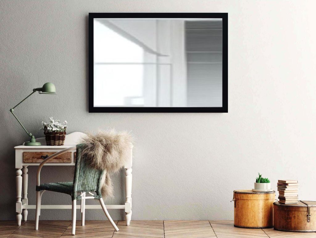 Zalena Rahmenspiegel PURO SCHWARZ 50 x 70 cm Produktbild 