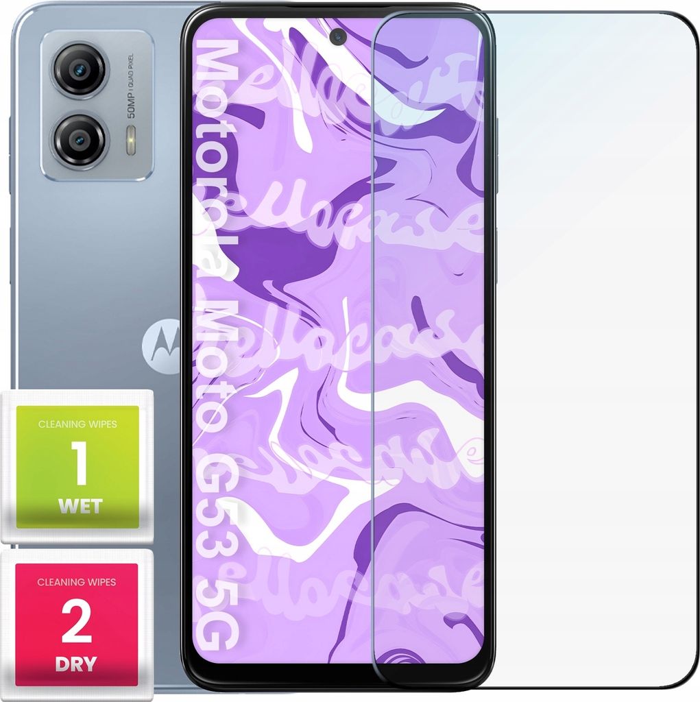 Glas für MOTOROLA MOTO G53 5G Panzerglas Panzerfolie Schutzglasfolie Displayschutzglas Echt Glas Schutz Folie Display Glasfolie 9H HELLOCASE