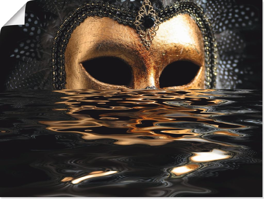 ARTland Poster Venezianische Maske Größe: 80x60 cm