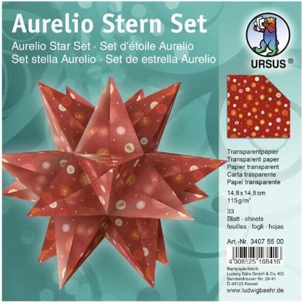 Faltblätter Aurelio Stern Winterzauber 115g/qm 14,8x14,8cm Produktbild 