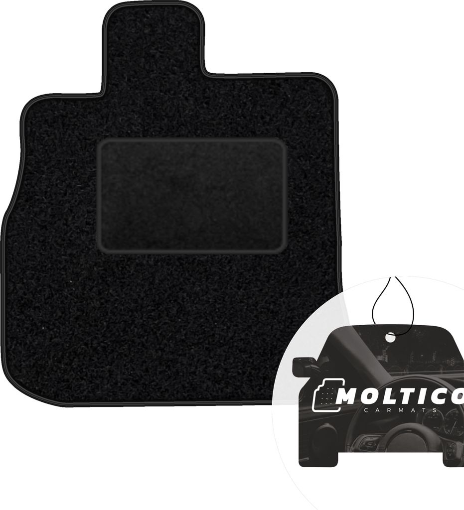 moto-MOLTICO Fahrer Fußmatte Auto Velours Fahrerseite Autoteppiche Schwarz Fahrermatte 1-teilig passend für Mitsubishi Eclipse 2006-2011