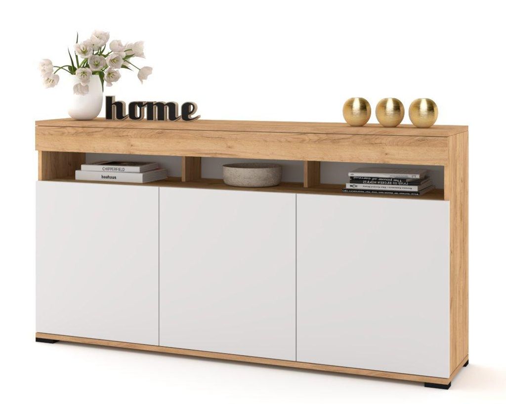 Große Kommode Fernsehschrank LUNA 3D Golden Craft Produktbild 