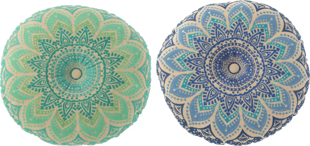 Coussin de sol J-Line Blum Coton pour Assise d'Appoint Confortable