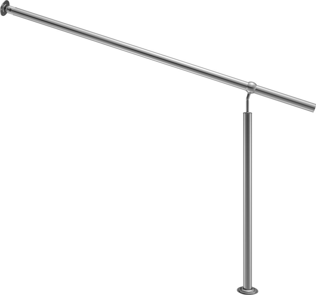 MONZANA Edelstahl Eingangsgeländer 150cm Pflegeleicht Innen Außen Handlauf Wandhandlauf Treppengeländer