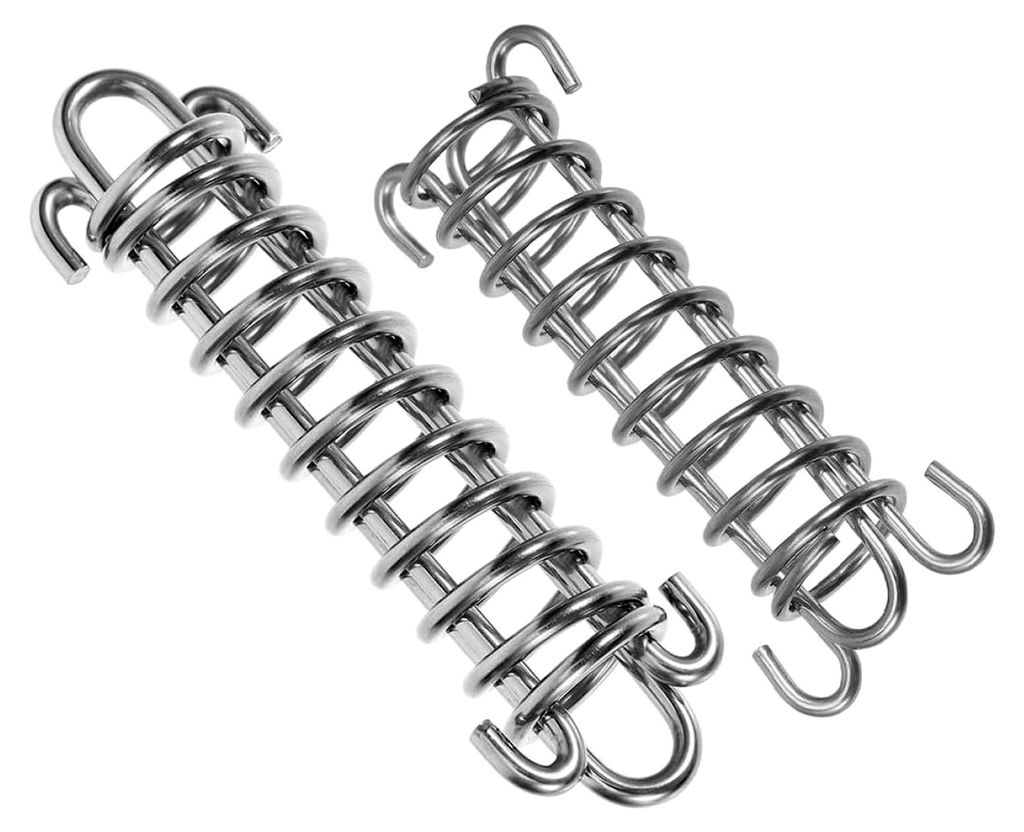 2 Stück Hundeleinen mit Stoßdämpfer aus 304 Edelstahl für Camping und Wandern, Bungee Leine für große Hunde mit sicherer Schnalle