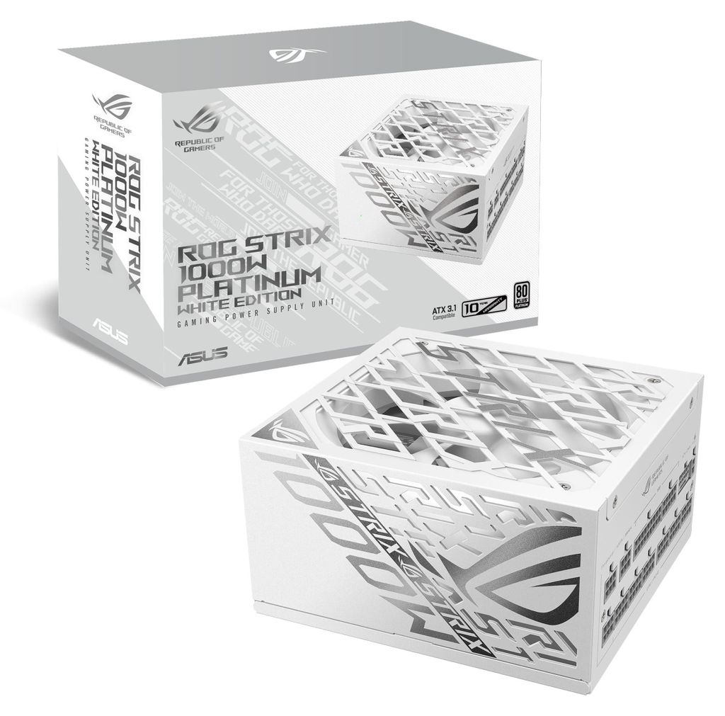 ROG-STRIX-1000P-GAMING-WHITE (weiß, 1x 12-Pin High Power Produktbild 