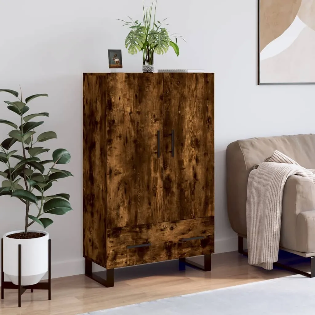 Credenza Alta Maison Exclusive in Legno Multistrato Rovere Fumo 115 cm