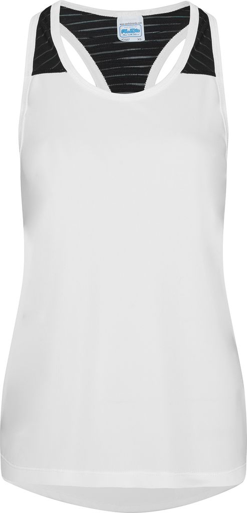 AWDis Just Cool Damen Sport-Top, ärmellos PC2965 (XL) (Schneeweiß)