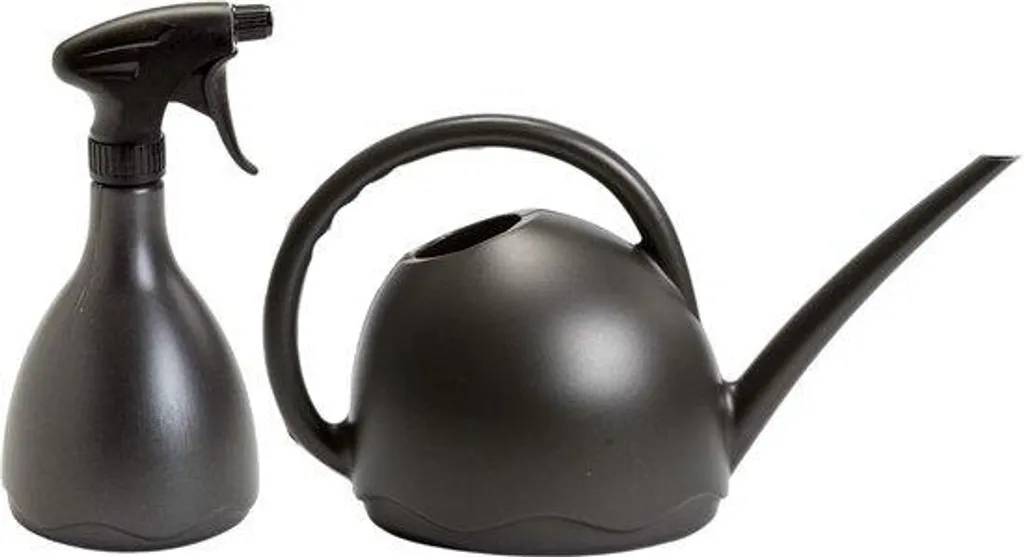 Arrosoir 2-en-1 anthracite : fini l'encombrement avec le spray intégré