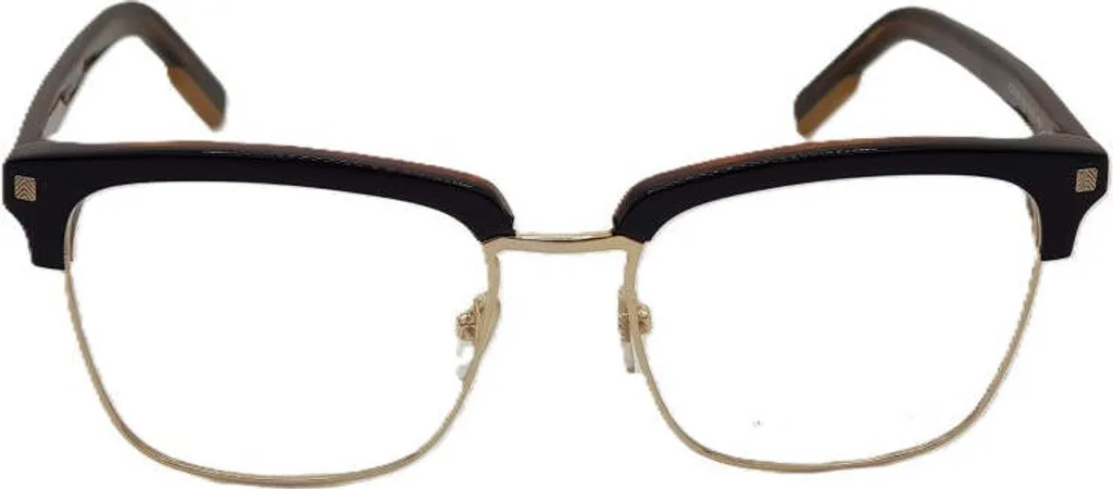 Zegna EZ5139-V 005 Occhiali Vista Uomo in Acetato Italiano Nero Lucido