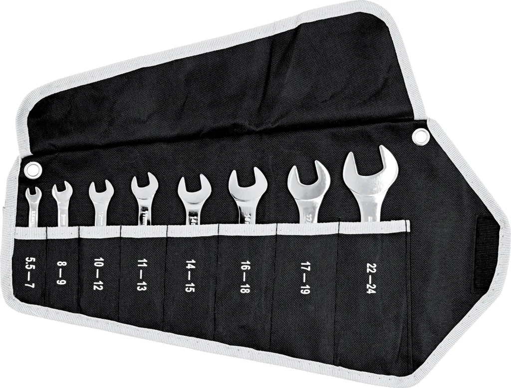 Kunzer 7SLS08 Set 8 Chiavi Combinate Speciali 5,5-24mm Sottili Acciaio