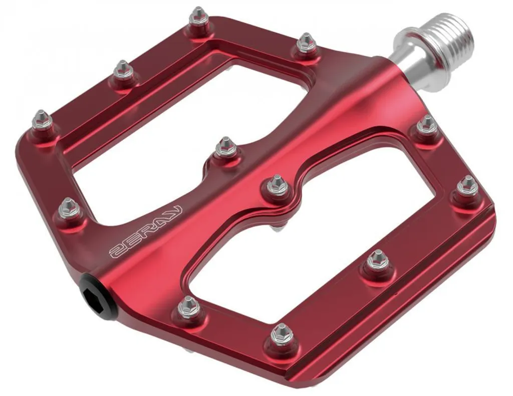 Pédale Plateforme MTB BMX Absolut D262 en Alu Rouge pour Downhill