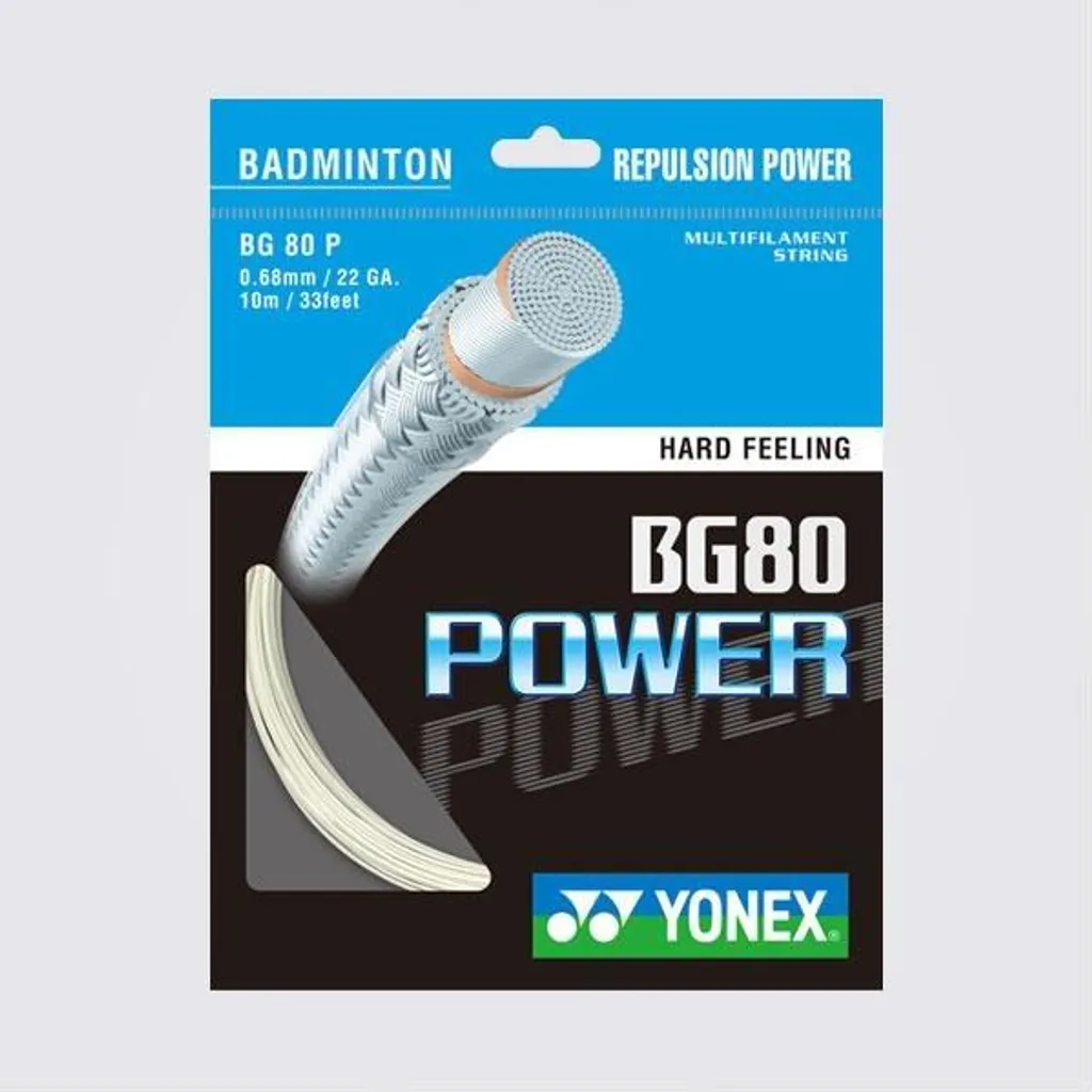 Cordage Badminton Yonex BG 80 Power 0.68mm - Garniture 10m pour Club
