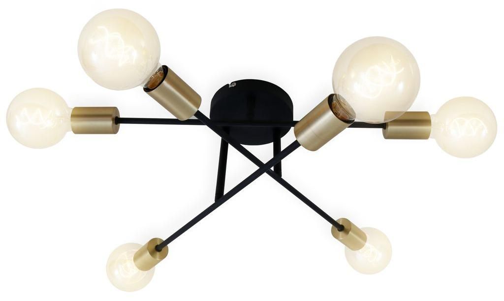 Deckenleuchte Deckenlampe drehbar 6xE27 60W Produktbild 