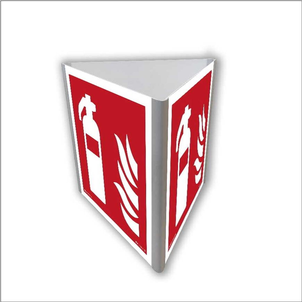 Feuerlöscher 3D-Schild 100x100 Wandmontiertes Rundschild