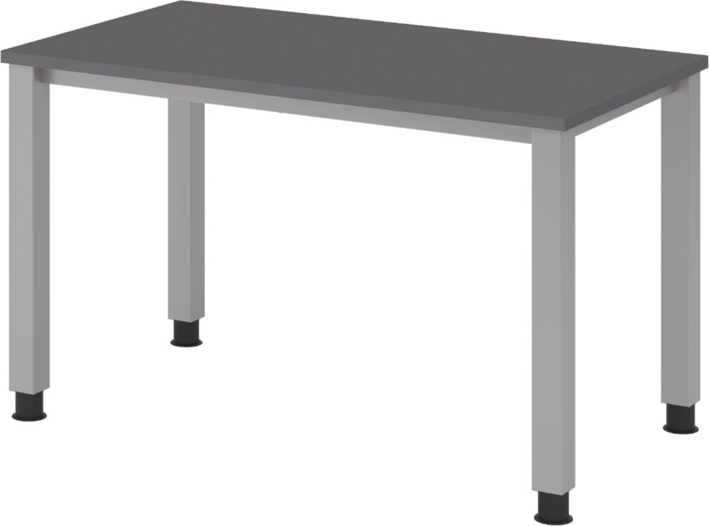 bümö Schreibtisch Serie-Q (Mini) - Gestell: Silber, Größe:  Produktbild 