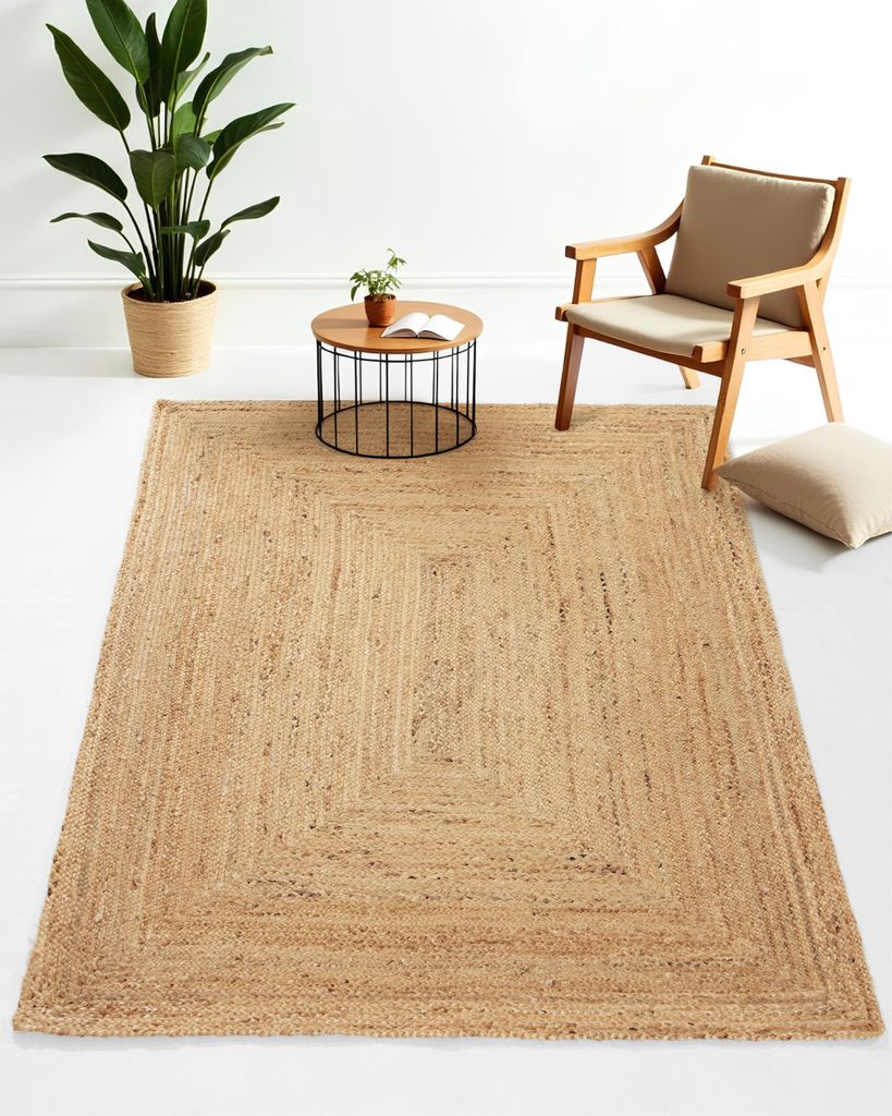 carpetfine Tapis Jute Nele couleur naturelle beige 40x60 cm Image du produit 