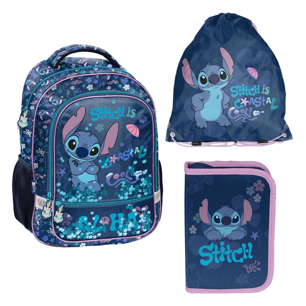 Sada školních pomůcek Stitch Paso: batoh se dvěma Obrázek produktu 