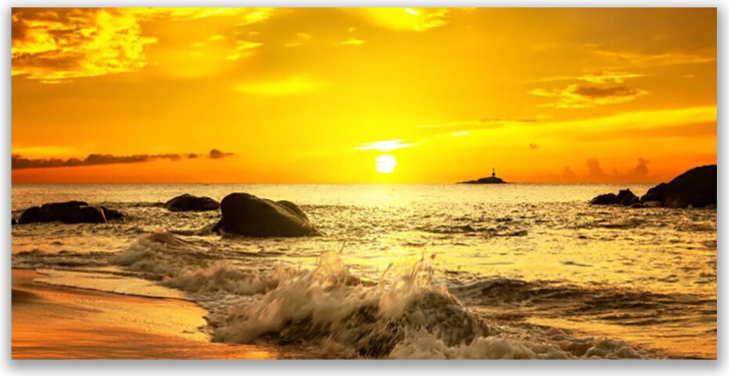 Acrylglasbilder 120x60 Wandbild Druck Meer Strand Landschaft