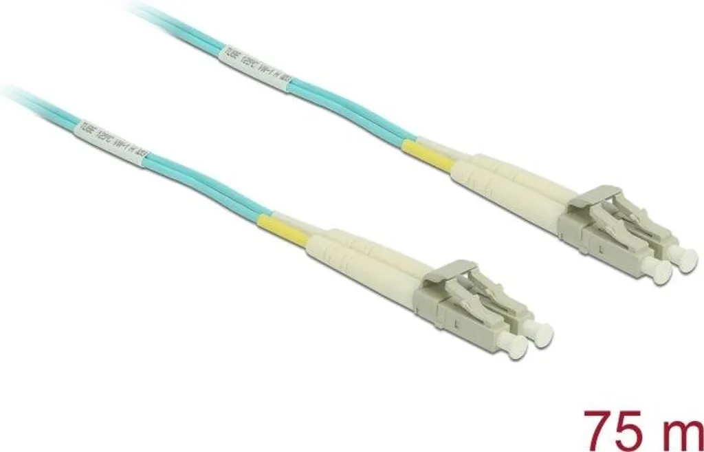 Cavo Fibra Ottica Delock 80152 LC Duplex OM3 75m Multimode Aqua