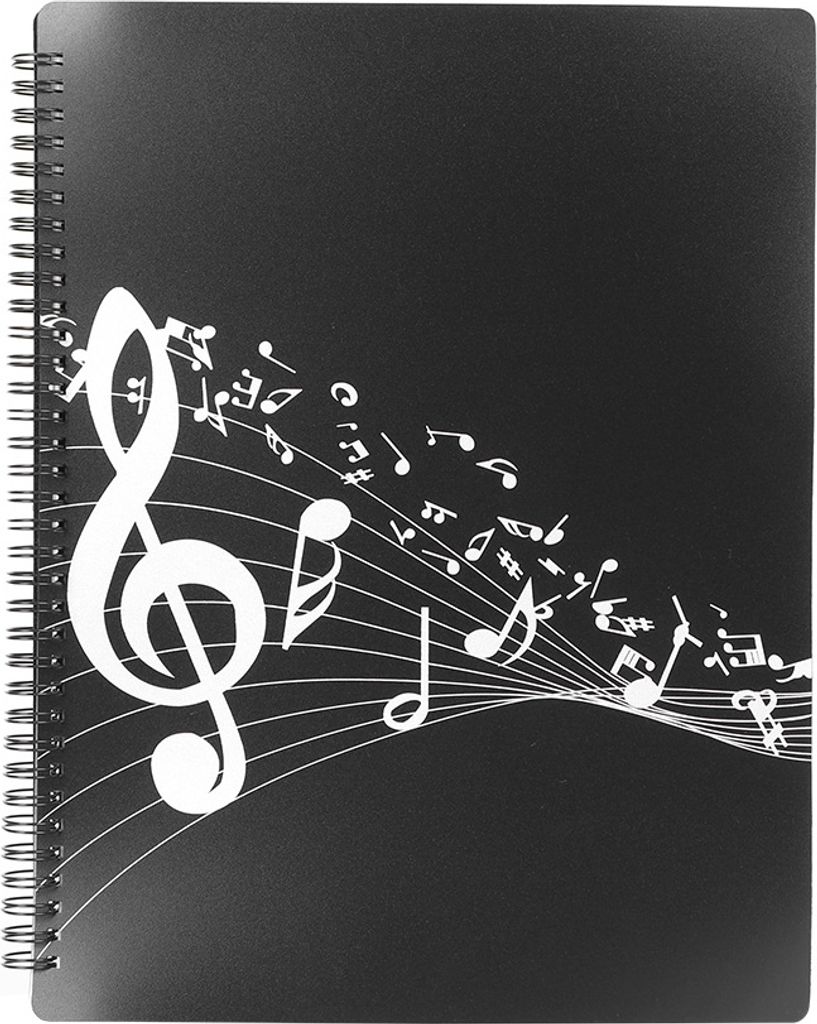 Aktenordner mit Musik-Motiv, A4, wasserfestes ABS, für Klavier, Gitarre, Musikinstrumenten-Zubehör