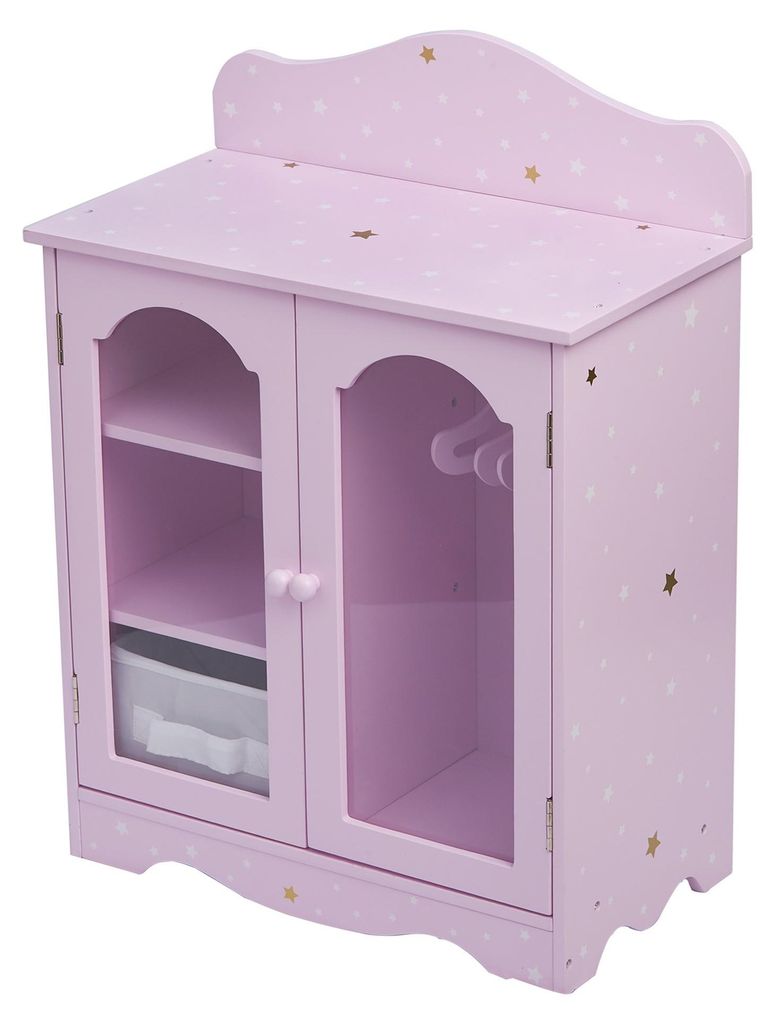 Puppenschrank Holz Puppenzubehör Babypuppen Spielzeug Produktbild 